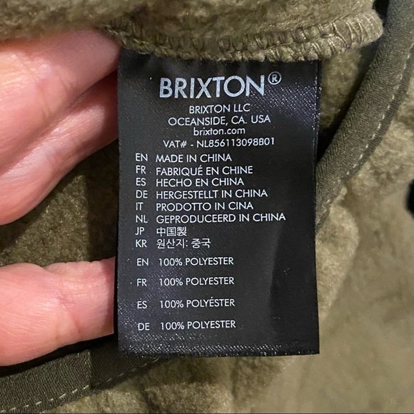 NWT~BRIXTON Olive All Terrain Higgins Pullover Sweater Size Small - Picture 10 of 13